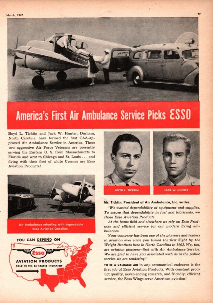 Vintage Air Ambulance Advertisement, 1947 – Legeros Fire Blog