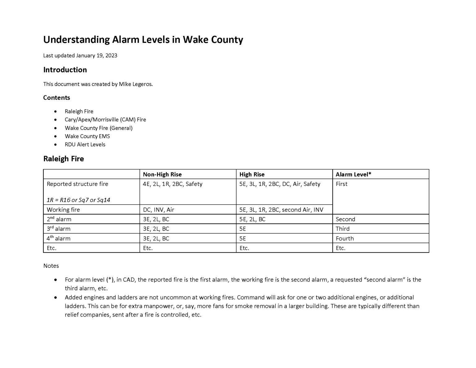 Understanding Alarm Levels in Wake County Legeros Fire Blog