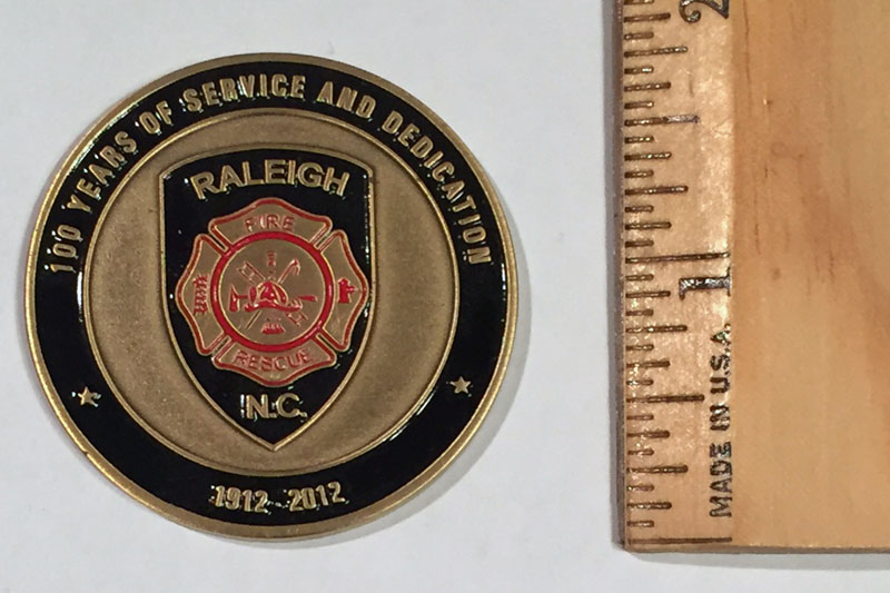 Raleigh Fire Department History - Challenge Coins