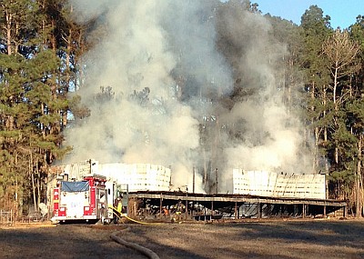 Landing strip fire