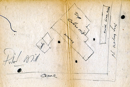 Raleigh Fire Department Virtual Museum - Pilot Mill Map, Circa 1940s